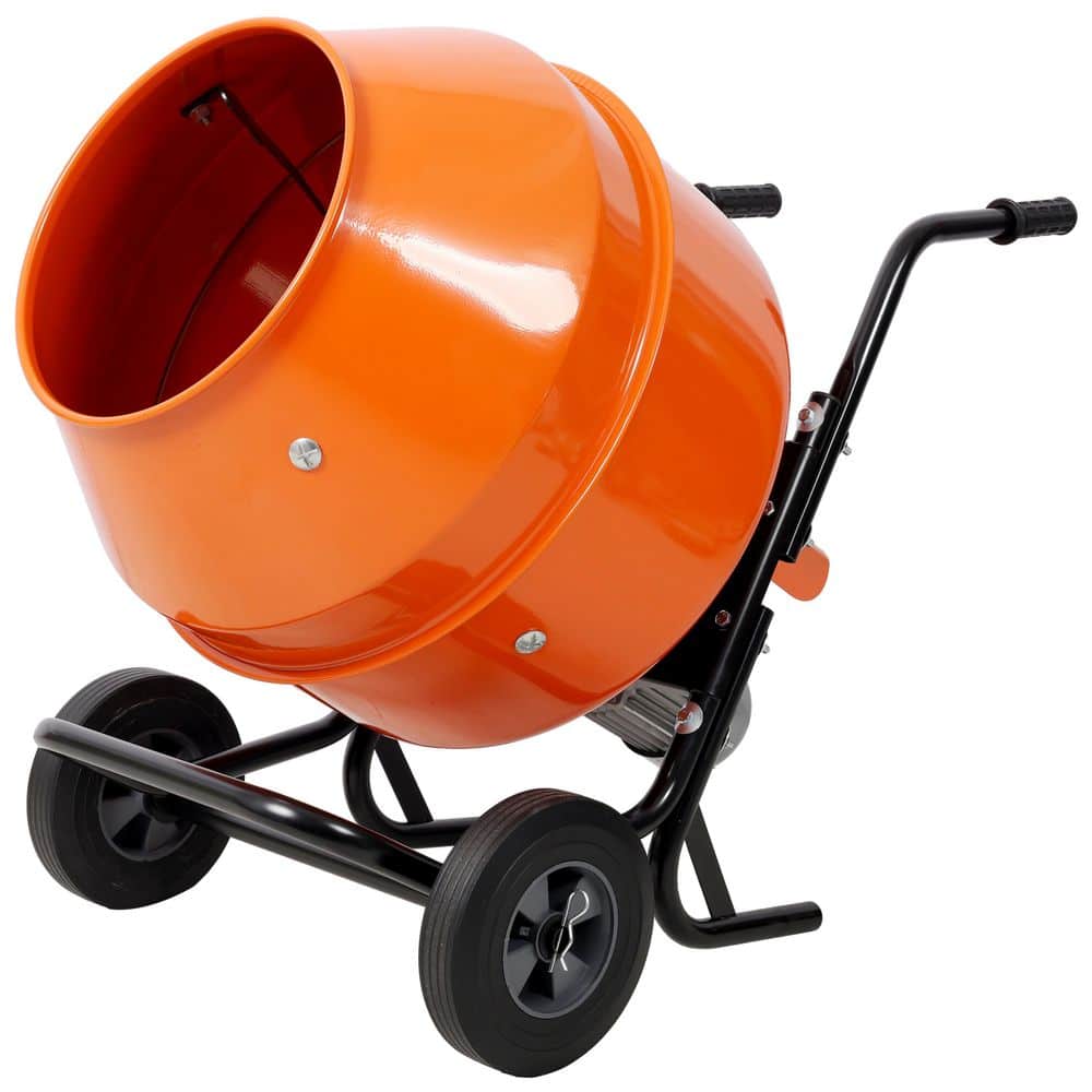 maocao hoom 5 cu. ft (150L) Horizontal Portable Cement Mixer, Wheel Barrow Portable Cement Concrete Mixer 110-Volt-60HZ (2)
