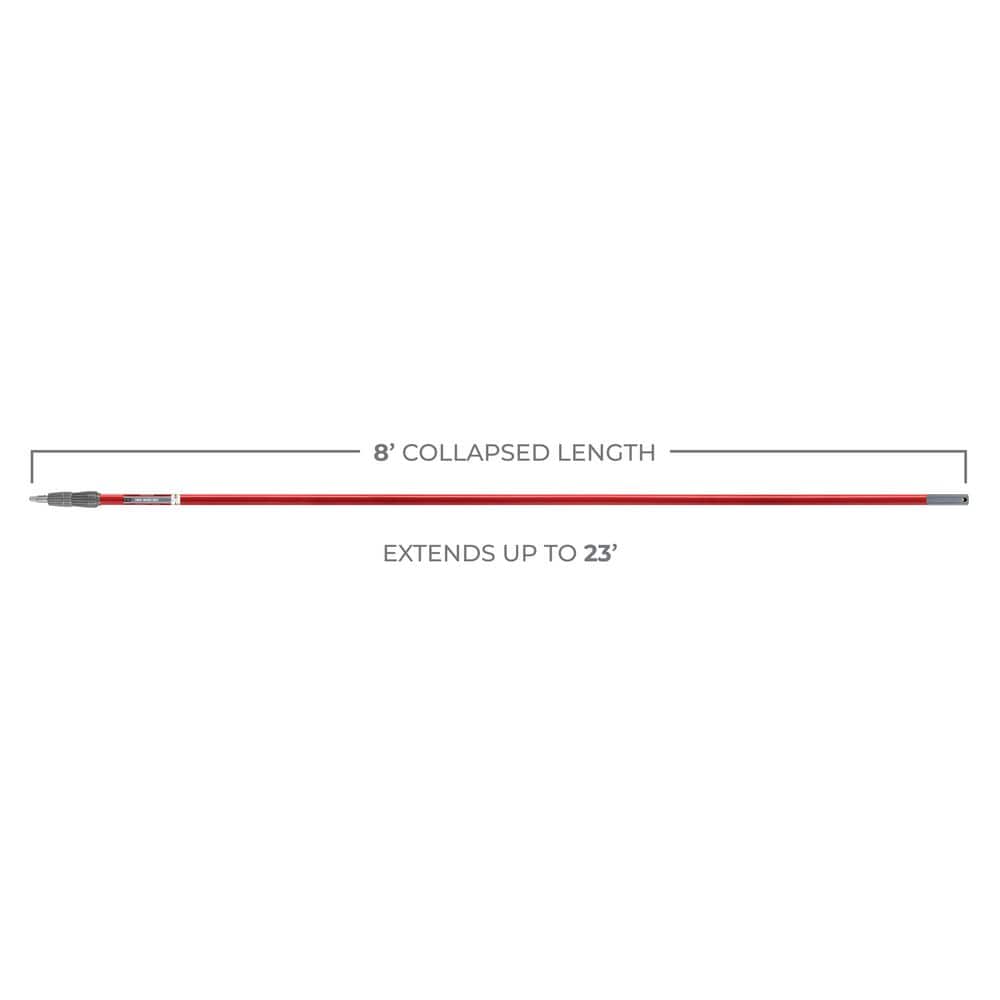 Wooster 8 ft. To 23 ft. Long-Reach Extension Pole (3)