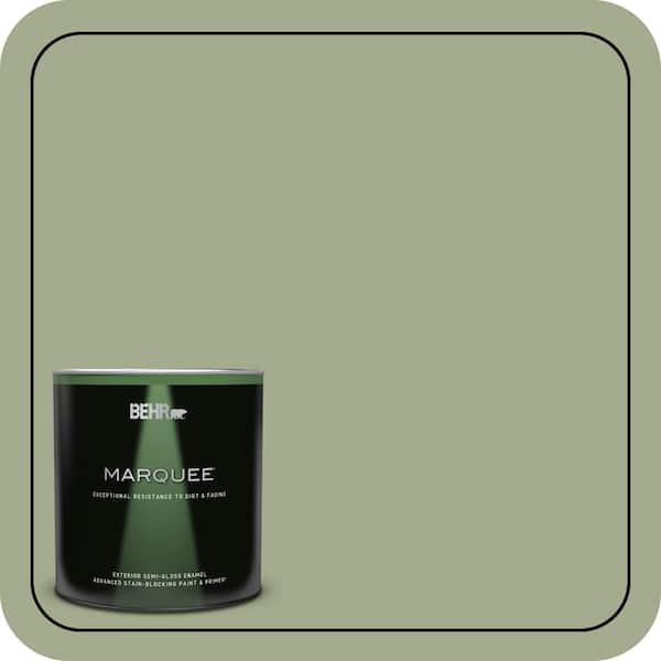 BEHR MARQUEE 1 qt. #PMD-36 Mountain Sage Semi-Gloss Enamel Exterior Paint & Primer (2)