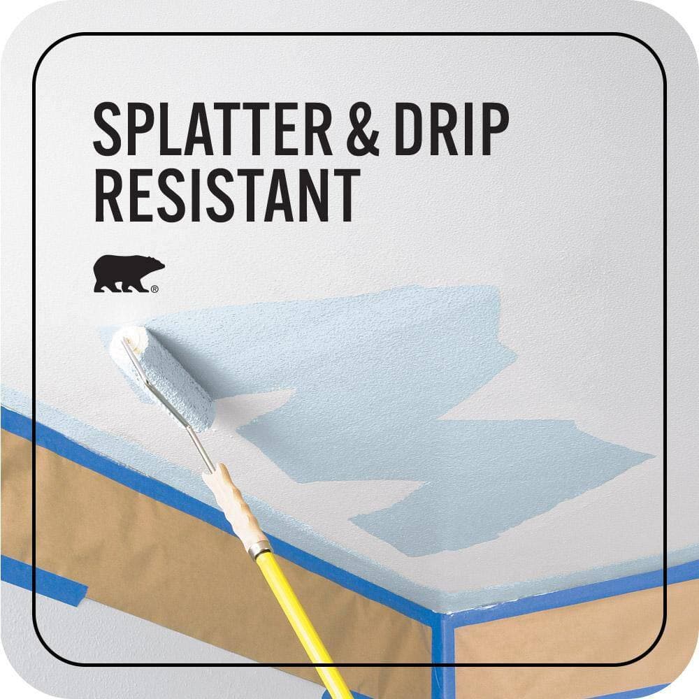 BEHR PREMIUM PLUS 1 gal. #M510-1 Blue Me Away Ceiling Flat Interior Paint & Primer (4)