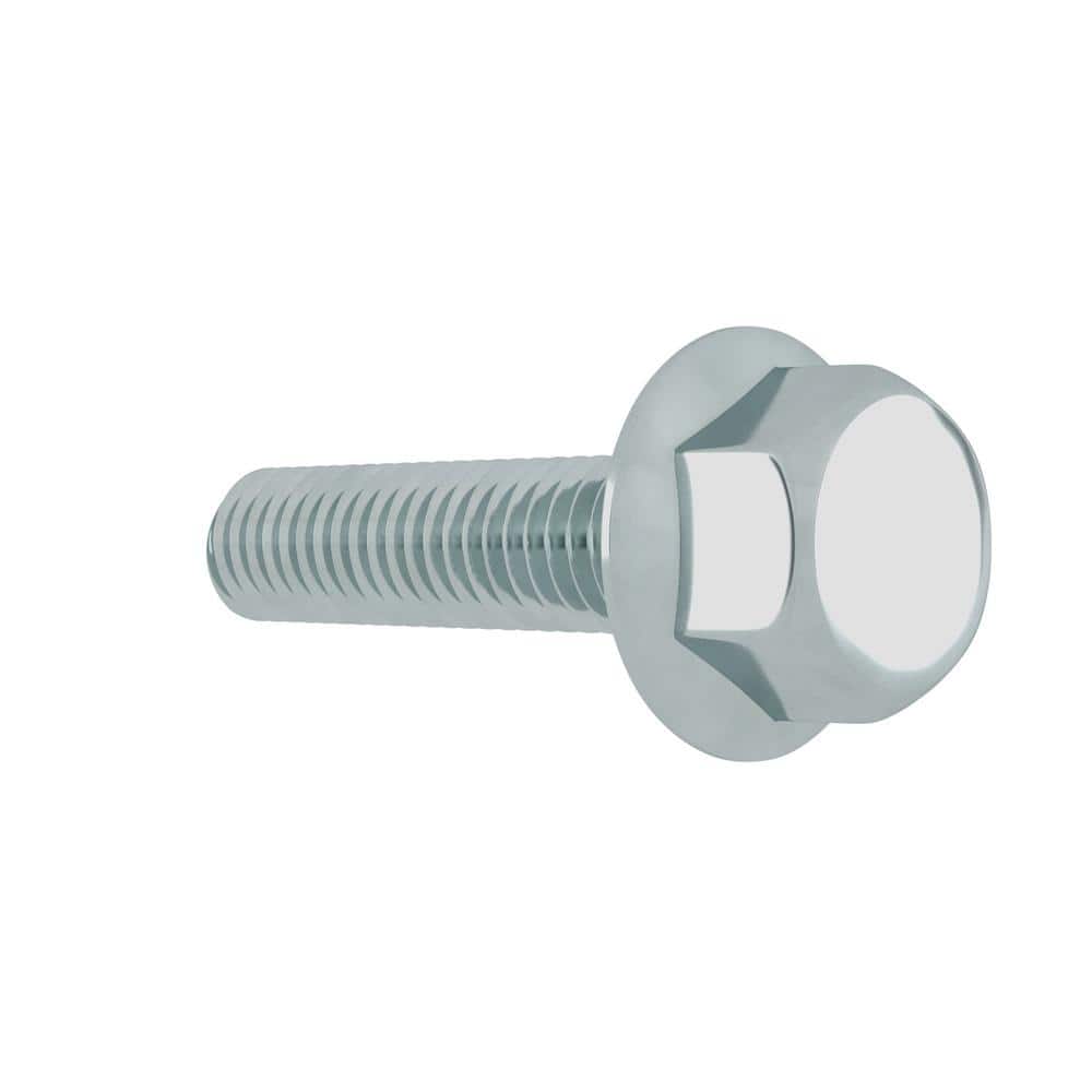 Everbilt M6-1.0 x 25 mm Zinc-Plated Steel Flange Bolt (2 per Bag) (3)