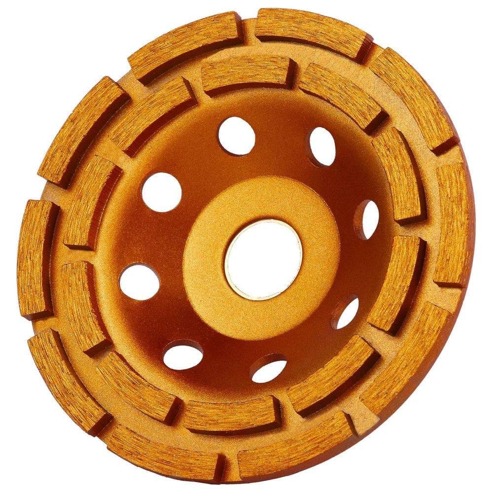 NVNOO 5 in. Diamond Concrete Grinding Wheel for Polishing and Cleaning Stone Concrete Cement Marble Surface, Gold (1)