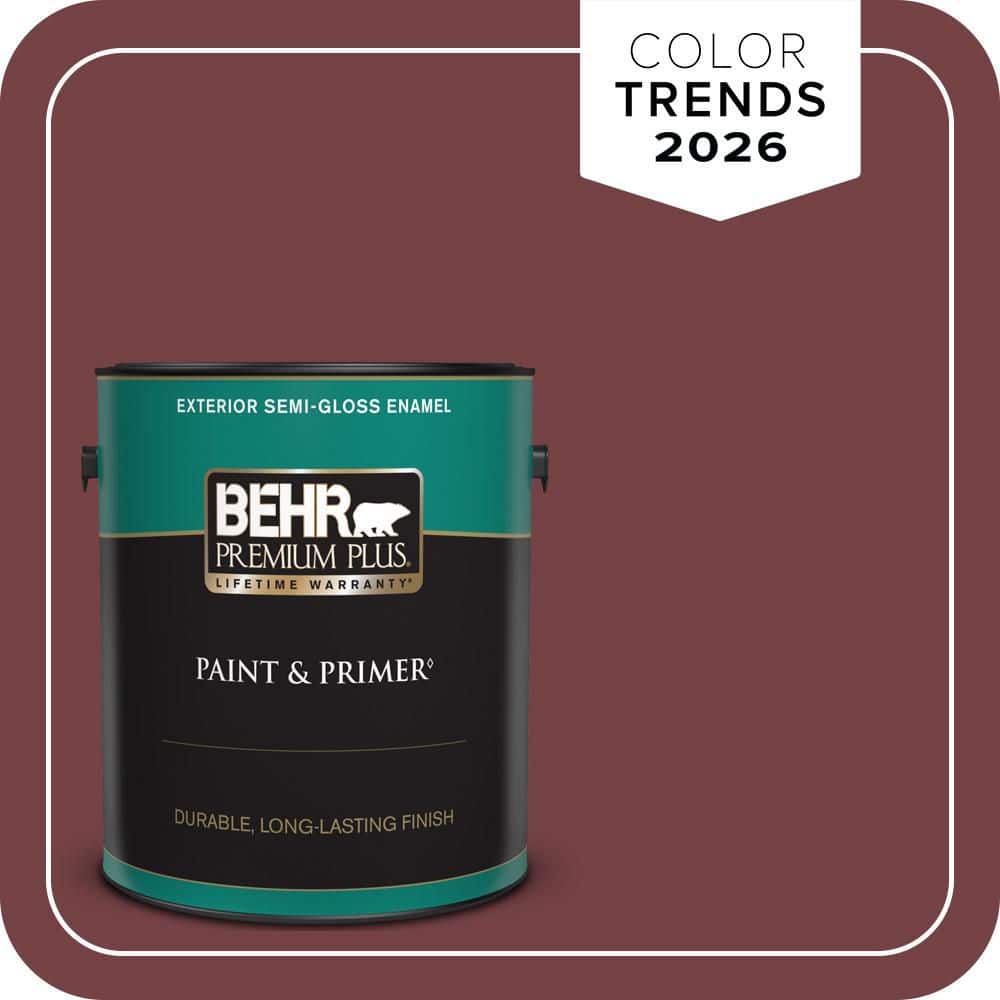 BEHR PREMIUM PLUS 1 gal. #MQ1-15 Rumors Semi-Gloss Enamel Exterior Paint & Primer