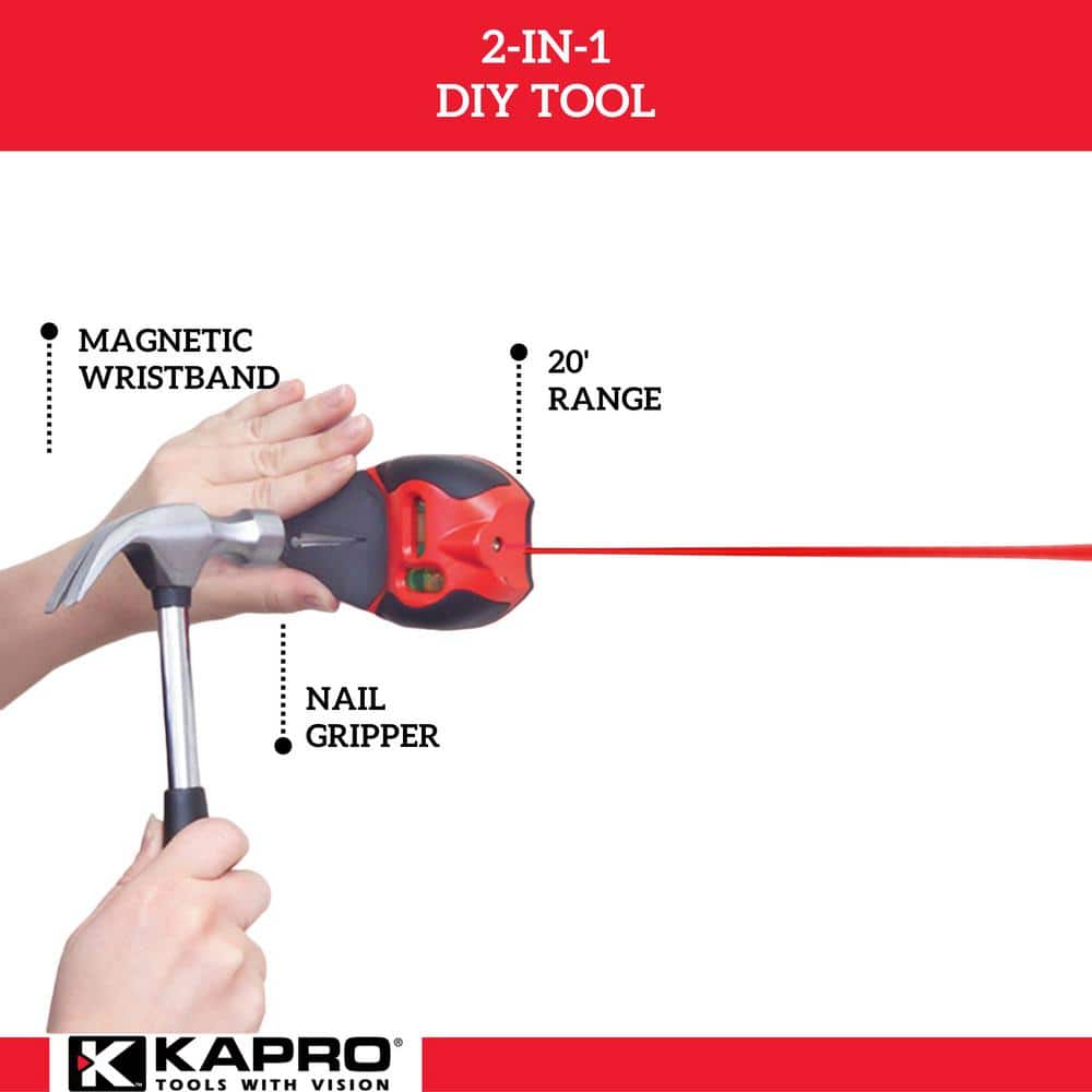 Kapro Pro Laser Nail Gripper Line Laser with Nail and Screw Grip (2)