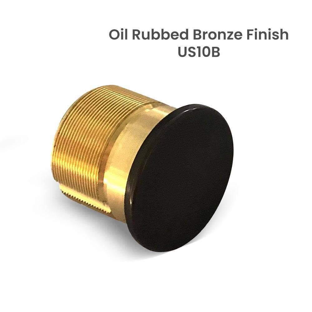 Premier Lock 1 in. Solid Brass Dummy Mortise Cylinder with Matte Black Finish (3)