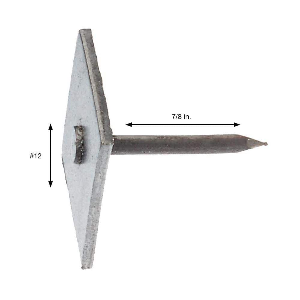 Grip-Rite 7/8 in. 21-Gauge Metal Square Cap Roofing Nails Box (2)