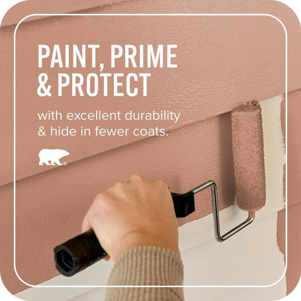 BEHR ULTRA 1 qt. #QE-03 Clay Ground Semi-Gloss Enamel Exterior Paint & Primer (3)