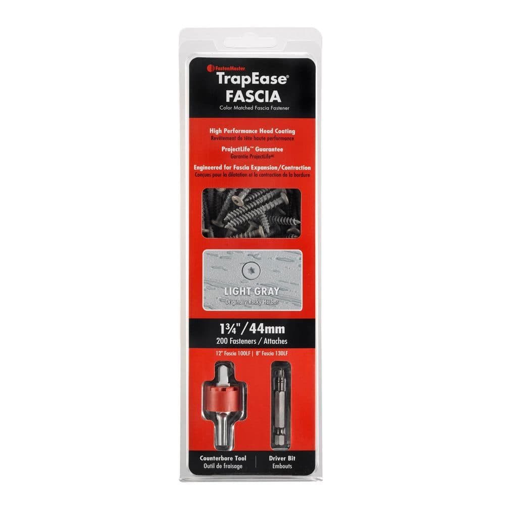 FastenMaster 1-3/4 in. Light Gray Torx Trim Head TrapEase Composite Deck Screw Fascia (200 Pack)
