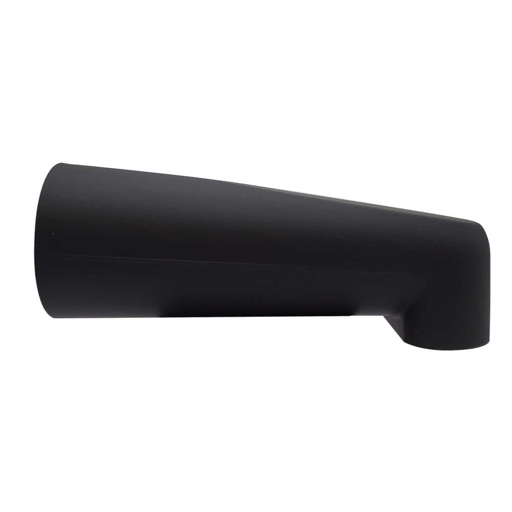 Westbrass 7 in. Extended Reach Wall Mount Tub Spout for Copper Pipe, Matte Black (3)