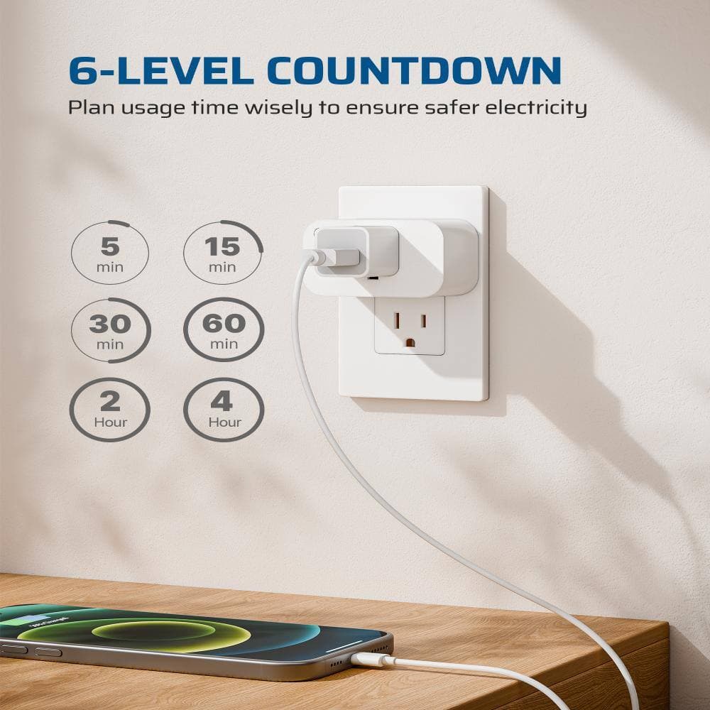 DEWENWILS Indoor Remote Control Outlet with Timer, 100FT Wireless Light Switch with 5/15/30/60Min & 2/4Hrs Countdown (3)