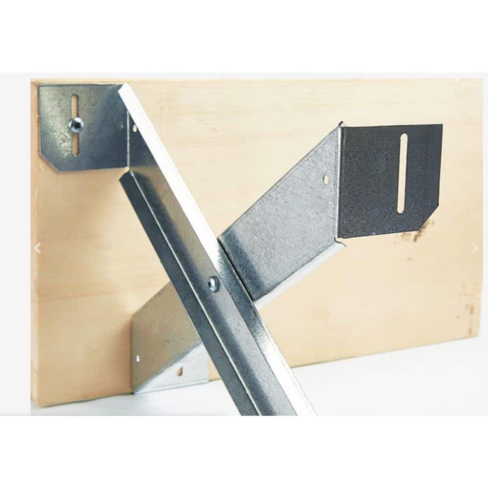 VIRIBUS STRUCTURAL CONNE Retrofit Dimensional RDC-2x10-16 Joist Hanger x Brace 2 in. x 10 in. x 16 in. 18-Gauge Galvanized Steel Measurement (2)