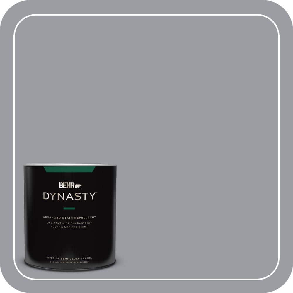 BEHR DYNASTY 1 qt. #PPU26-20 Smokey Lilac Semi-Gloss Enamel Interior Stain-Blocking Paint and Primer