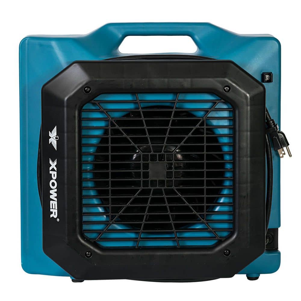 XPOWER 1/3 HP 1050 CFM 3-Speed Low Profile Air Mover, Floor Fan, Carpet Dryer with Build-in Power Outlets (3)