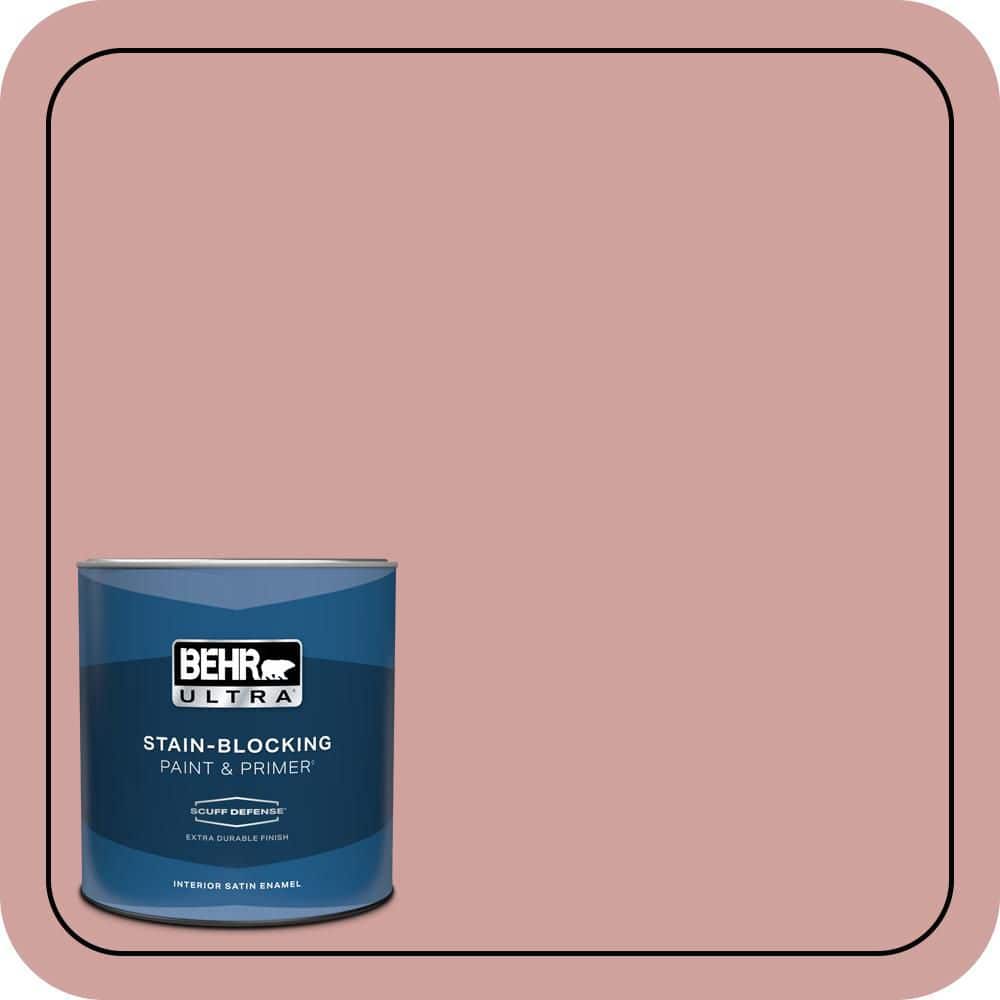BEHR ULTRA 1 qt. #S150-3 Rose Pottery Extra Durable Satin Enamel Interior Paint & Primer