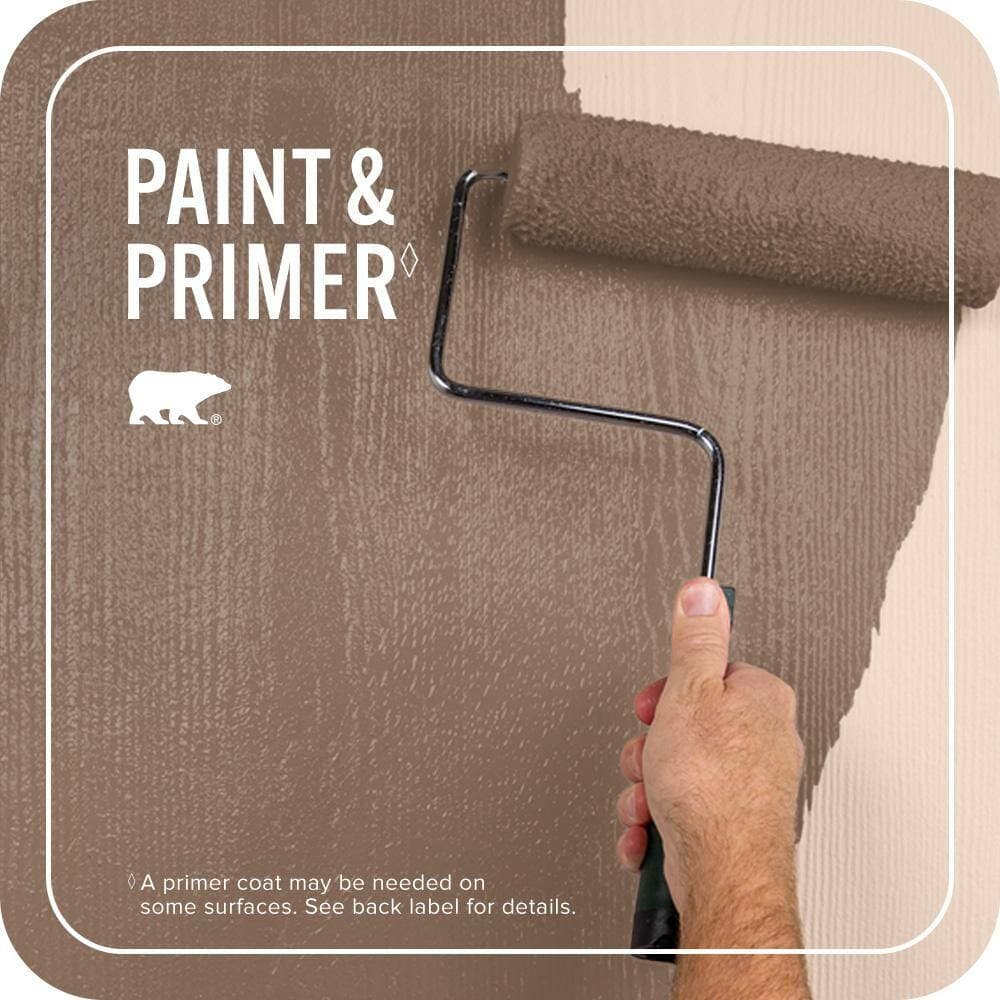 BEHR PREMIUM PLUS 1 qt. #N240-6 Wild Mustang Satin Enamel Exterior Paint & Primer (3)