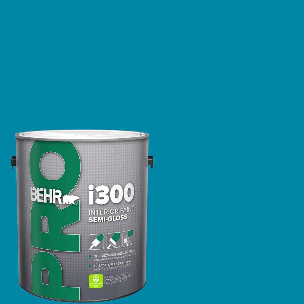 BEHR PRO 1 gal. #P490-6 Hacienda Blue Semi-Gloss Interior Paint
