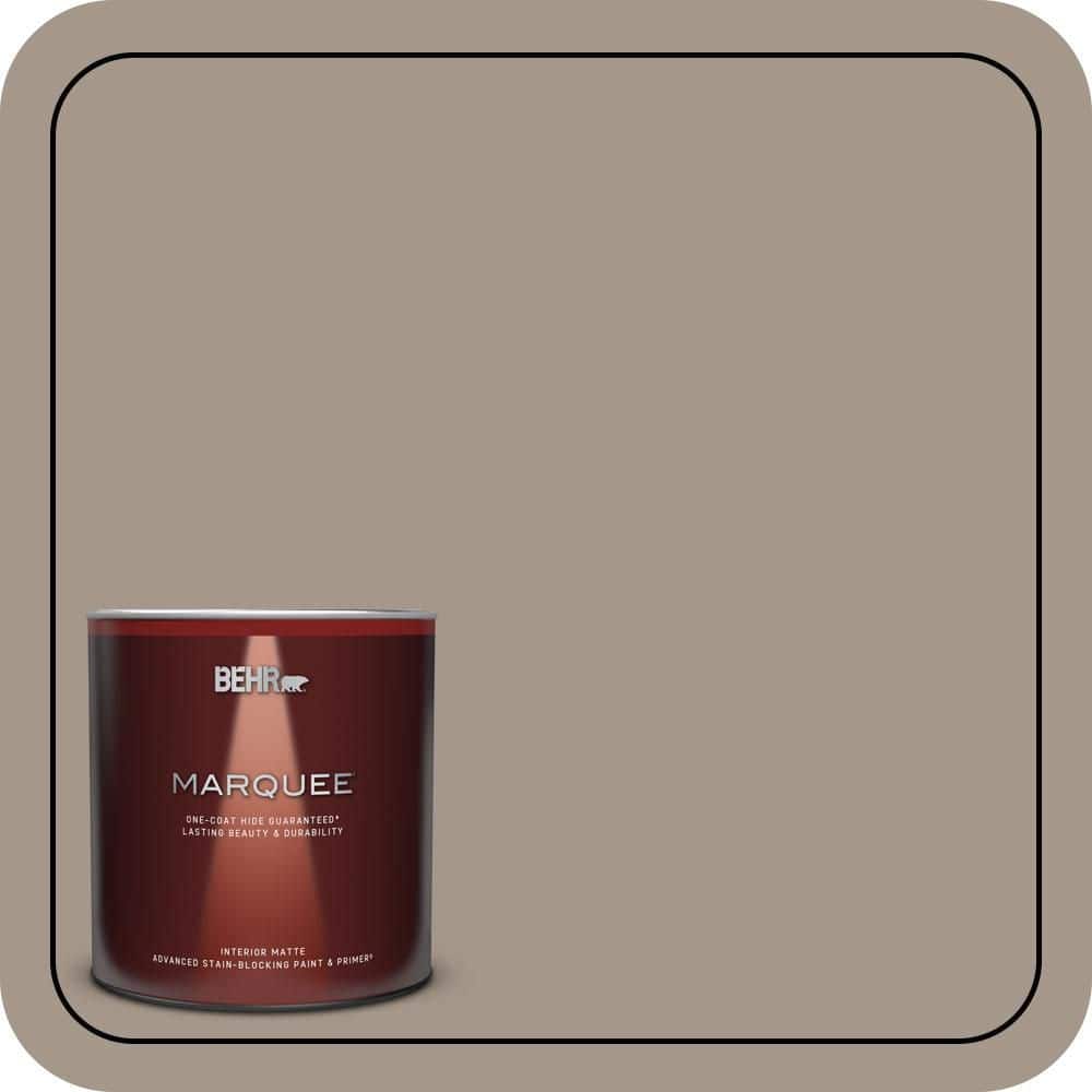 BEHR MARQUEE 1 Qt. #N220-4 Shiitake One-Coat Hide Matte Interior Paint & Primer