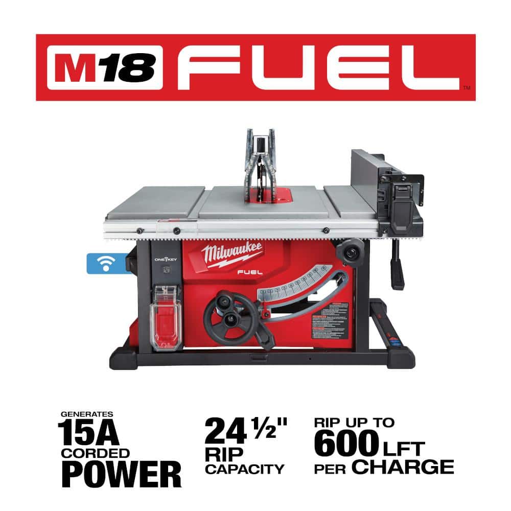 Milwaukee M18 FUEL ONE-KEY 18-Volt Lithium-Ion Brushless Cordless 8-1/4 in. Table Saw (Tool-Only) & 8-1/4 in Blade (3)
