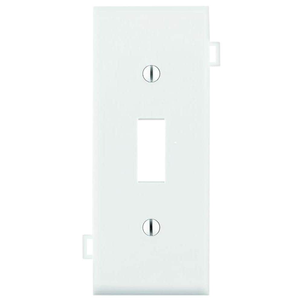 Leviton 1-Gang White Toggle Nylon Standard Sectional Center Panel Wall Plate (1-Pack) PSC1-W