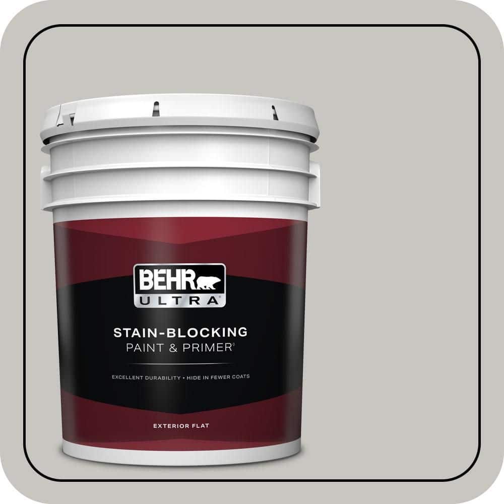 BEHR ULTRA 5 gal. #PPU24-16 Titanium Flat Exterior Paint & Primer