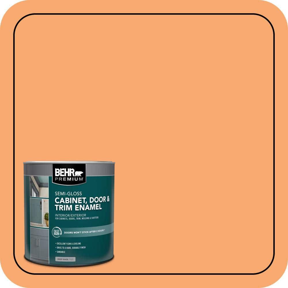 BEHR PREMIUM 1 qt. #P230-5 Florida Sunrise Semi-Gloss Enamel Interior/Exterior Cabinet, Door & Trim Paint