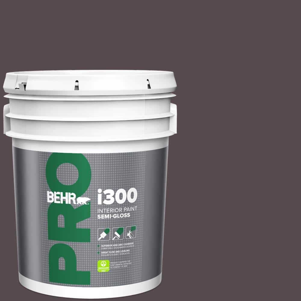 BEHR PRO 5 gal. #N100-7 Aubergine Semi-Gloss Interior Paint
