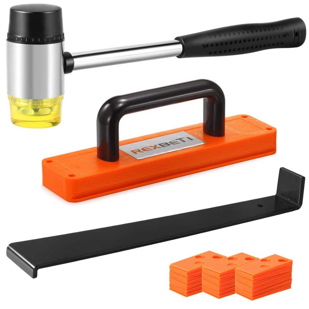 Laybus Laminate Wood Flooring Installation Kit, Vinyl Flooring Tools Double-Faced Mallet and Spacers (1)