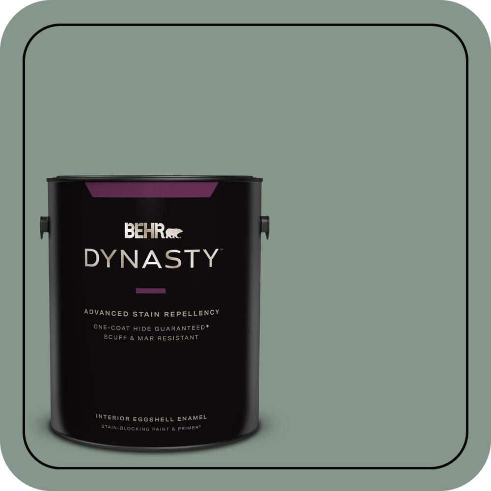 BEHR DYNASTY 1 gal. #N420-4 Underground Gardens One-Coat Hide Eggshell Enamel Interior Stain-Blocking Paint & Primer
