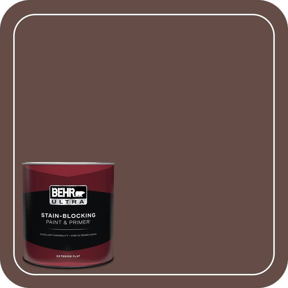 BEHR ULTRA 1 qt. #PPU3-20 Cinnabark Flat Exterior Paint & Primer