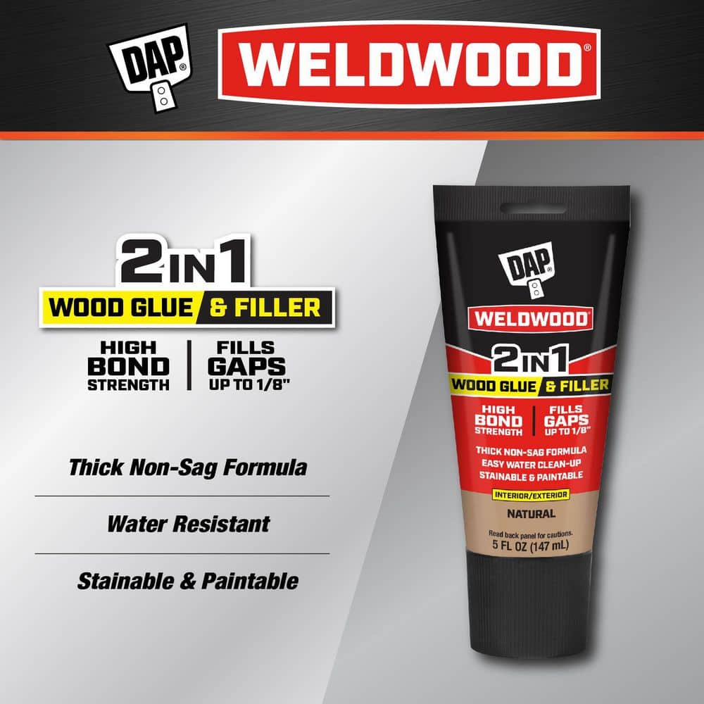 DAP Weldwood 2 in1 5 oz. Tan Wood Glue and Filler (2)