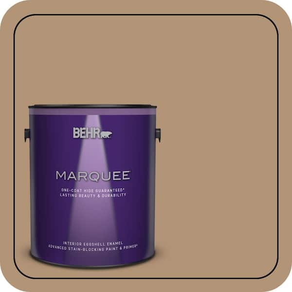 BEHR PREMIUM PLUS 1 gal. #290F-4 Cliff Rock Semi-Gloss Enamel Low Odor Interior Paint & Primer (2)