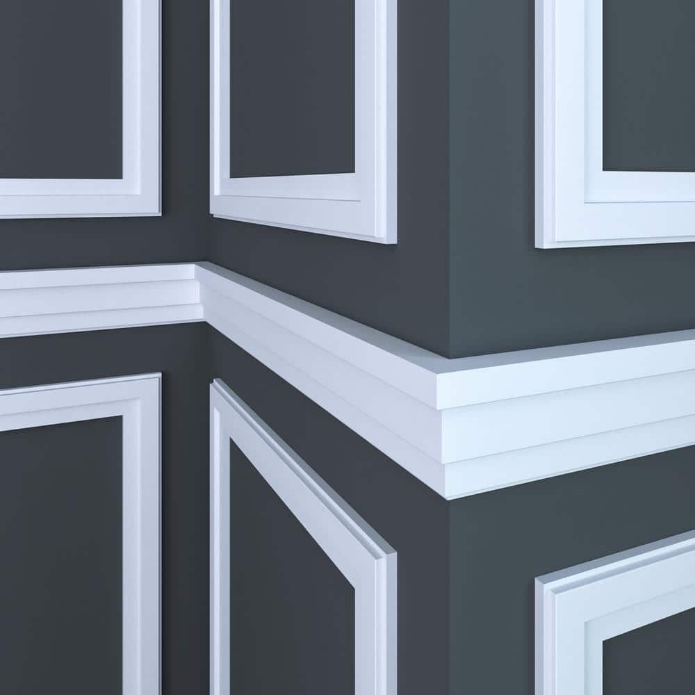 Ornamental Mouldings Sawtooth 7/16 in. x 1-1/2 in. x 96 in. Primed Wood Trim Moulding (2)