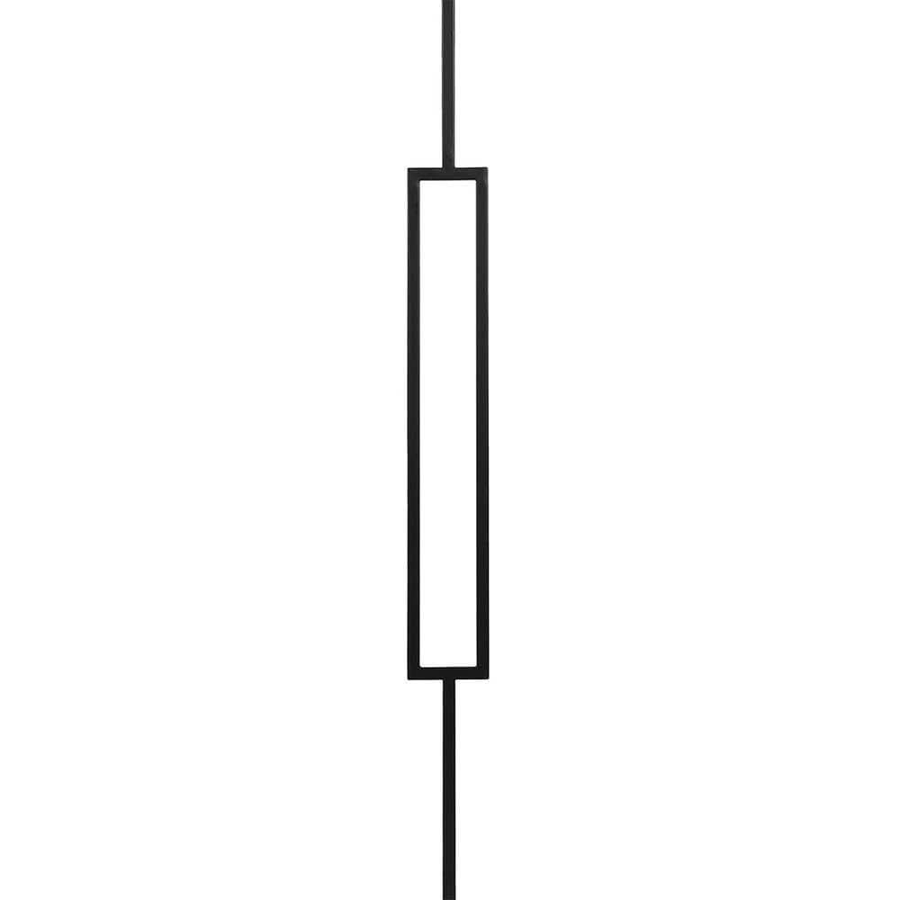 Afoxsos Rectangular 44x1/2 Wrought Iron Staircase Interior Balusters with Satin Finish for Indoor Deck - 32 Pack 2.01"W (2)