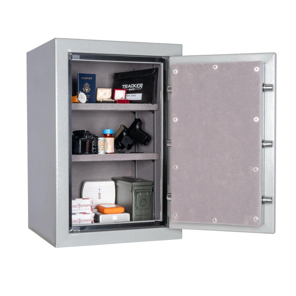 Tracker Safe 3.24 cu. ft. Steel Fire Resistant Home Safe with Electronic Lock, Gray (3)