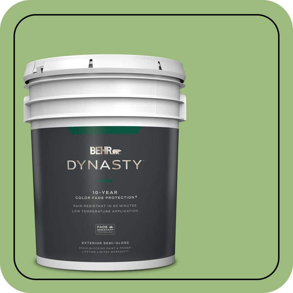 BEHR DYNASTY 5 gal. #P380-5 Gleeful Semi-Gloss Enamel Exterior Stain-Blocking Paint & Primer