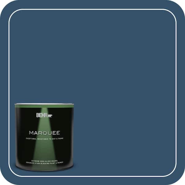 BEHR MARQUEE 1 qt. #MQ5-58 Velvet Rope Semi-Gloss Enamel Exterior Paint & Primer (2)