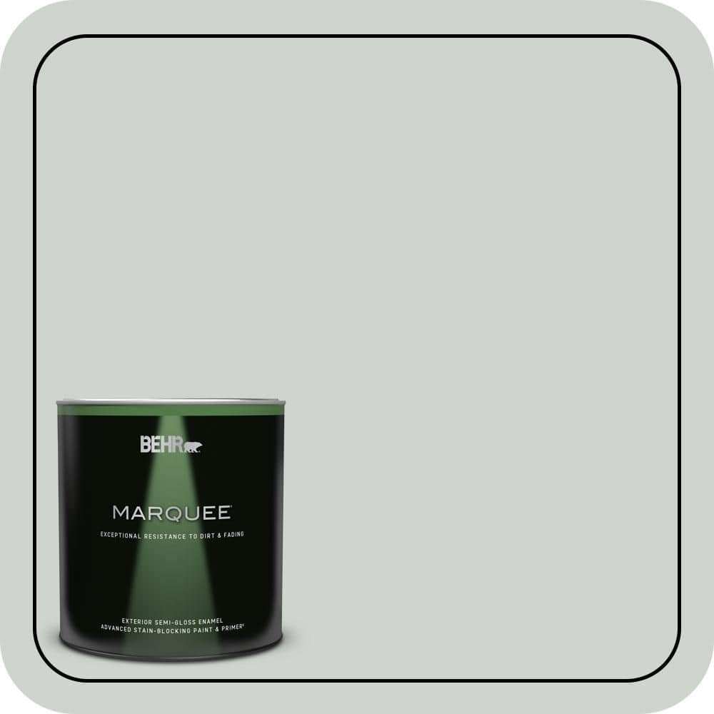 BEHR MARQUEE 1 qt. #PPU12-11 Salt Glaze Semi-Gloss Enamel Exterior Paint & Primer