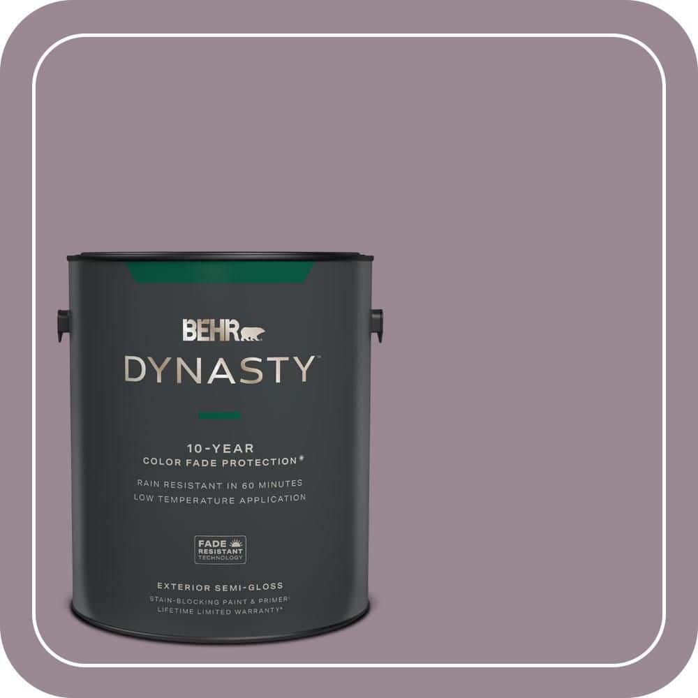 BEHR DYNASTY 1 gal. #690F-5 Purple Mauve Semi-Gloss Exterior Stain-Blocking Paint & Primer