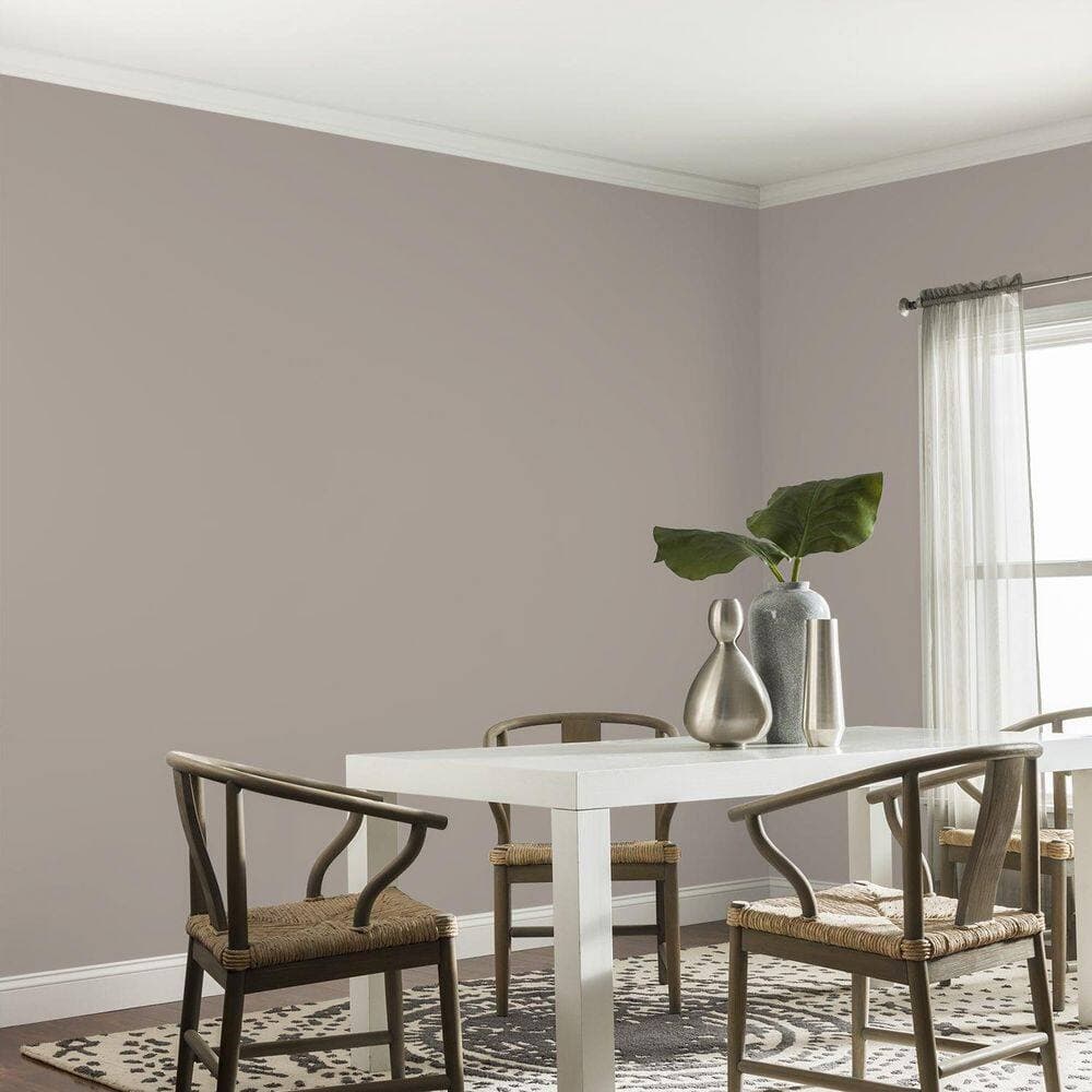 Glidden Ultra-Hide 1 gal. PPG1018-4 Winter's Nap Eggshell Interior Paint (4)