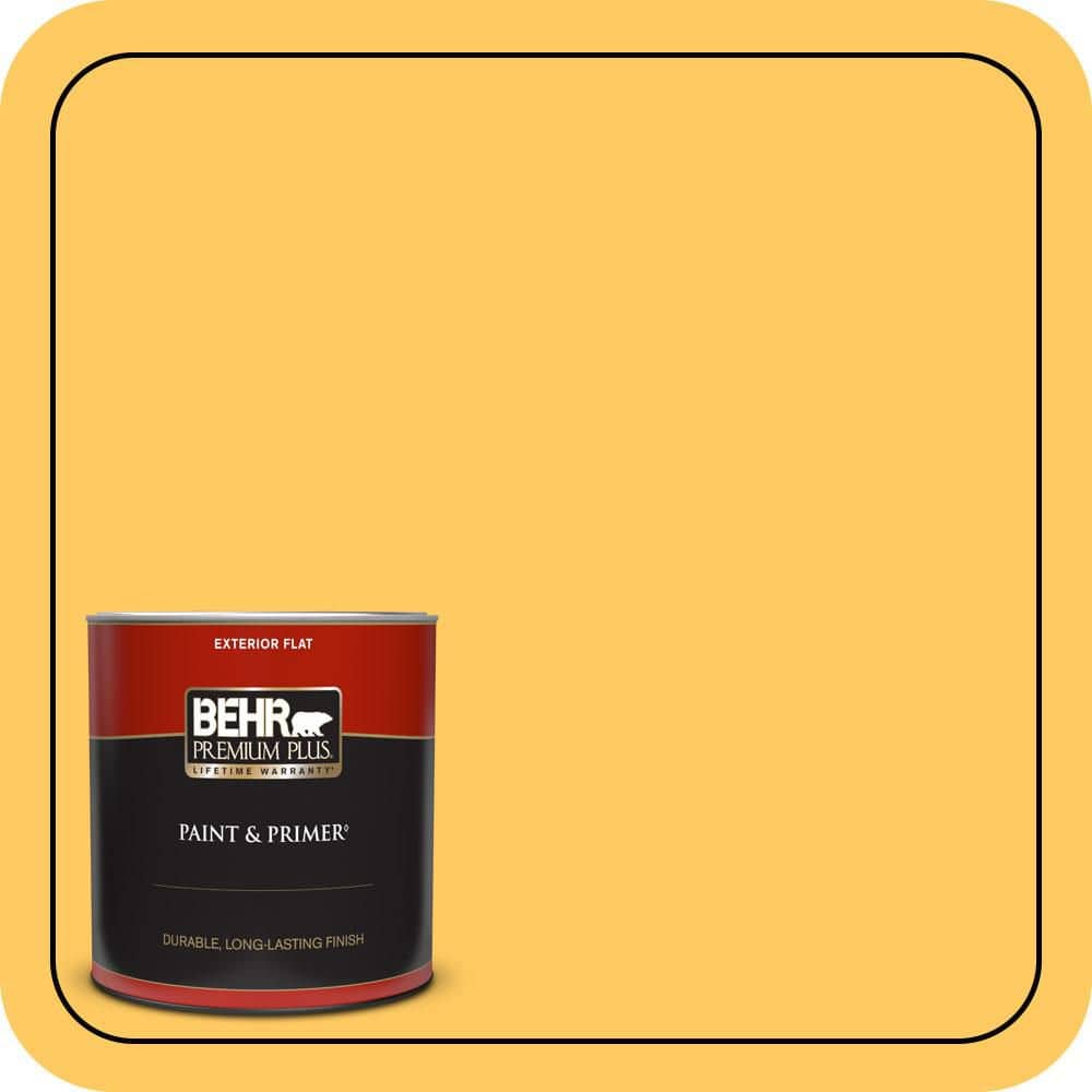 BEHR PREMIUM PLUS 1 qt. #P260-6 Smiley Face Flat Exterior Paint & Primer (1)