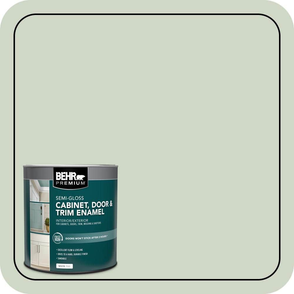 BEHR PREMIUM 1 qt. #S390-2 Spring Valley Semi-Gloss Enamel Interior/Exterior Cabinet, Door & Trim Paint