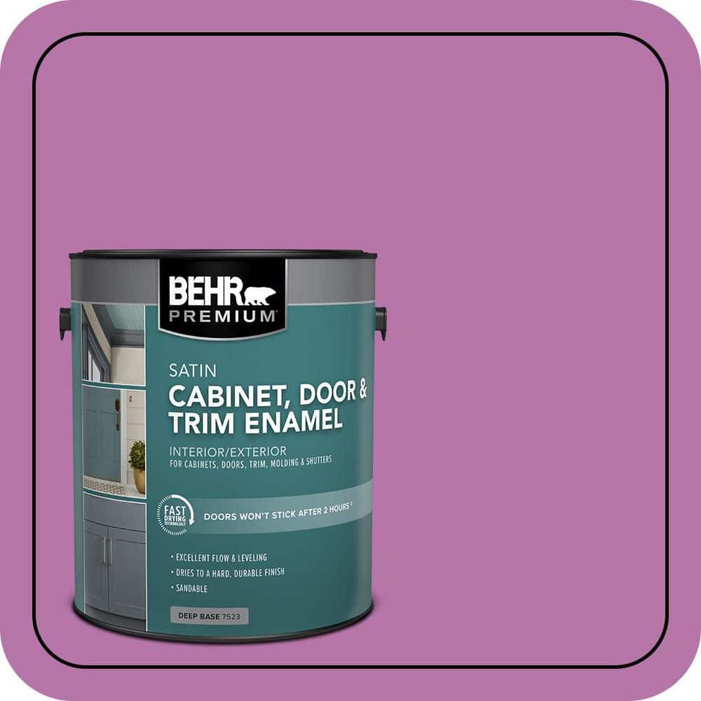 BEHR PREMIUM 1 gal. #P110-5A Eccentric Magenta Satin Enamel Interior/Exterior Cabinet, Door & Trim Paint