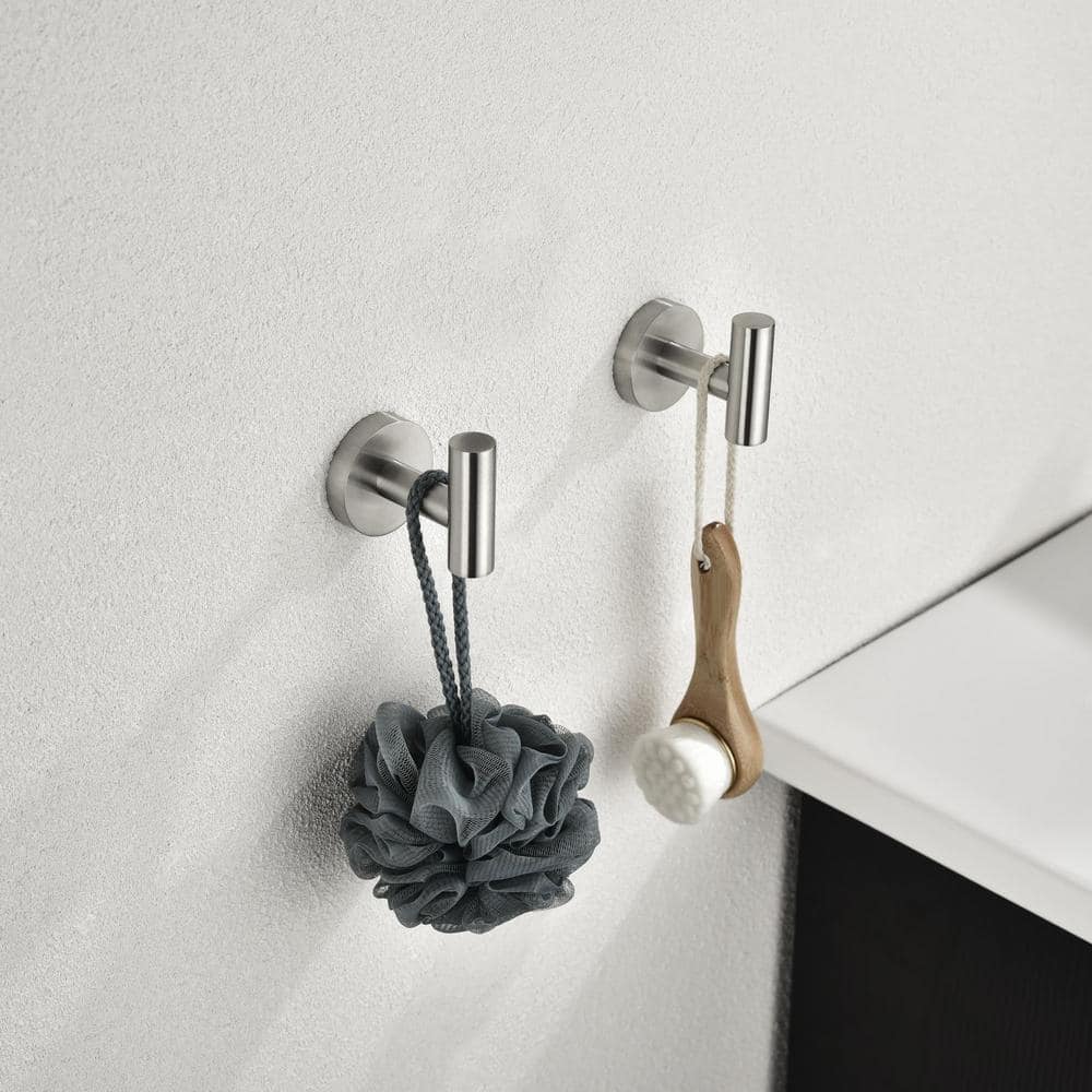 Magic Home 6 Piece Stainless Steel Bathroom Towel Rack Set Wall Mount in Brushed Nickel (3)