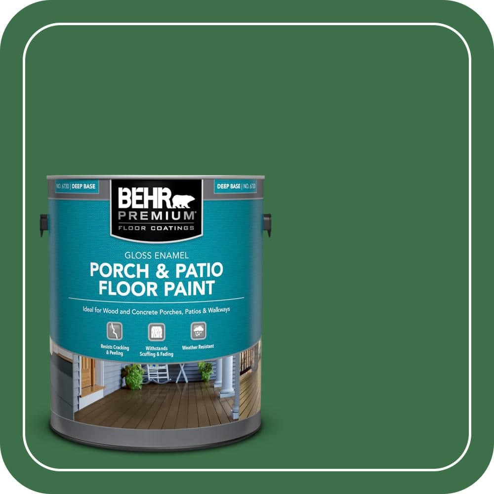 BEHR PREMIUM 1 gal. #S-H-450 Parsley Sprig Gloss Enamel Interior/Exterior Porch and Patio Floor Paint