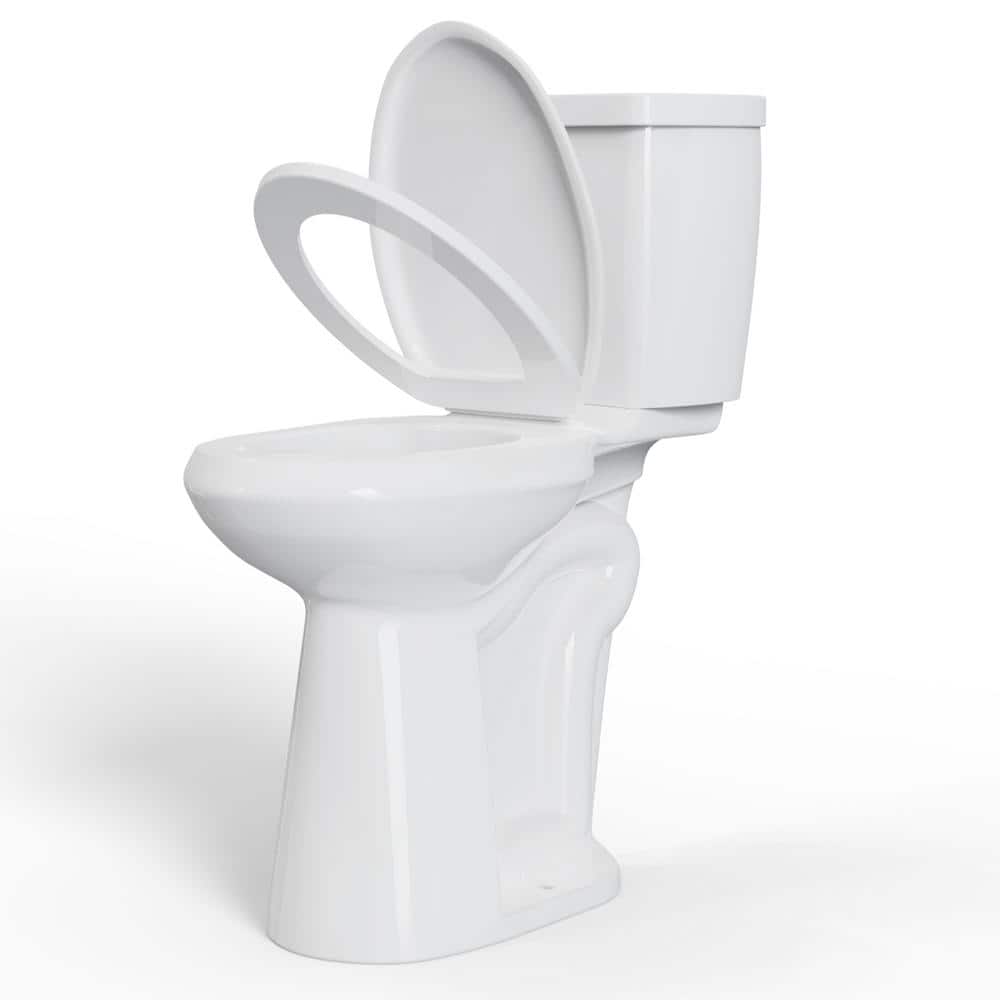Simple Project 21 in. High Toilet 2-Piece 1.28 GPF Single Flush Elongated & Heightened Toilet in White (Seat Included) (1)