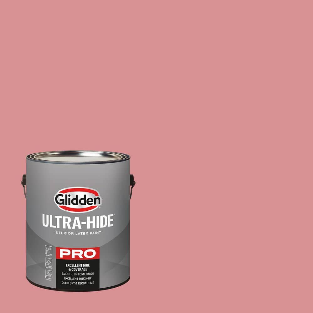 Glidden Ultra-Hide 1 gal. PPG1051-4 Pink Clay Pot Satin Interior Paint