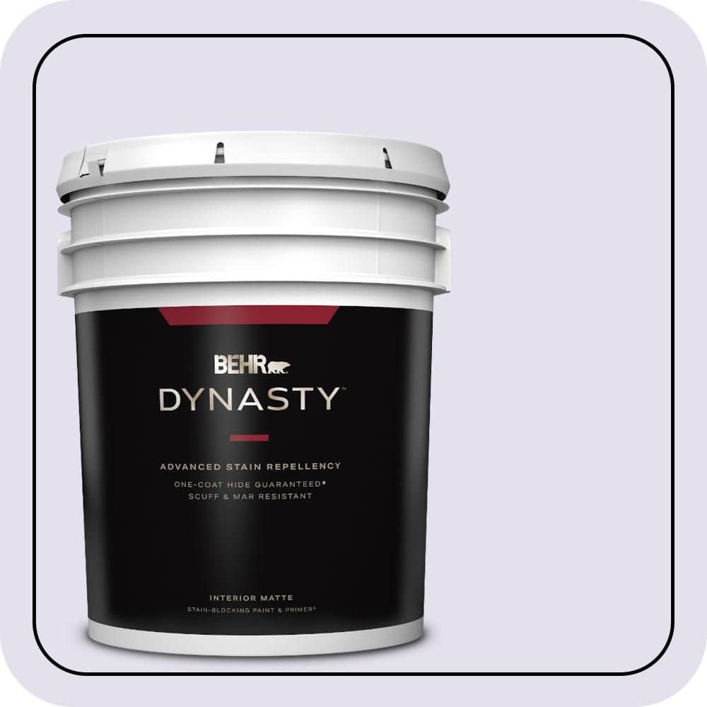 BEHR DYNASTY 5 gal. #650C-2 Powdery Mist Matte Interior Stain-Blocking Paint & Primer