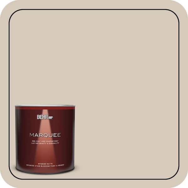 BEHR MARQUEE 1 qt. #PPU5-12 Almond Wisp Matte Interior Paint & Primer (2)