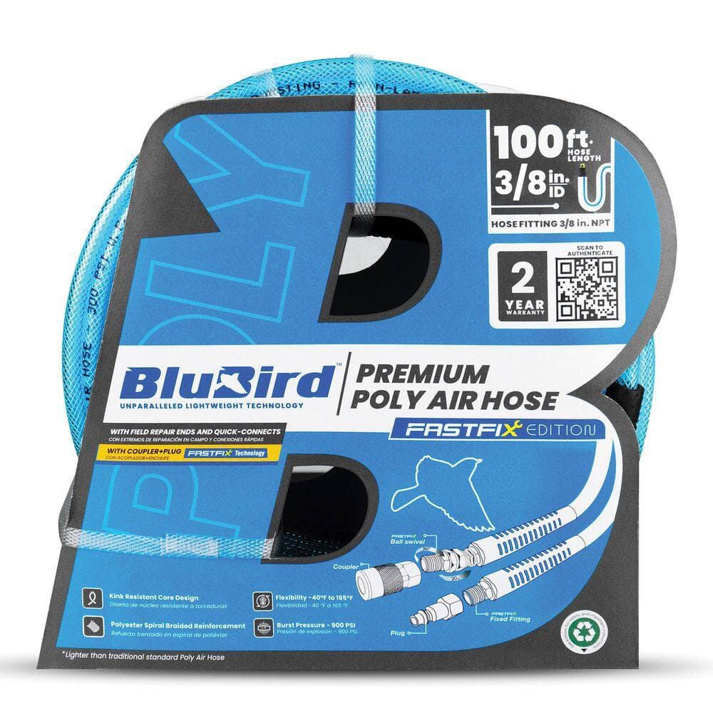 BLUBIRD 3/8 in. x 100 ft. Polyurethane Air Hose