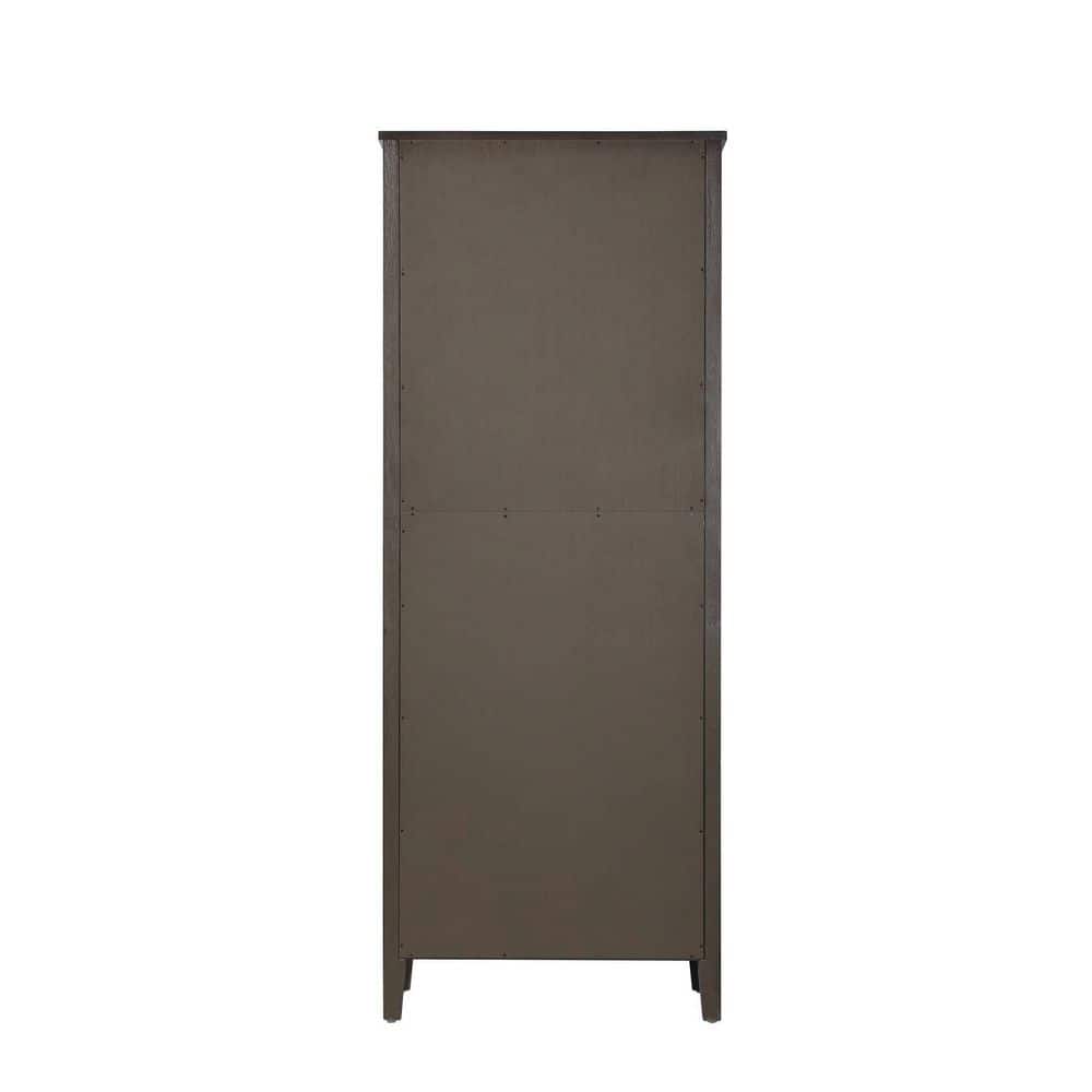 TIMELESS HOME 28 in. W x 18 in. D x 72 in. H Brown Freestanding Linen Cabinet (3)